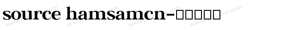 source hamsamcn字体转换